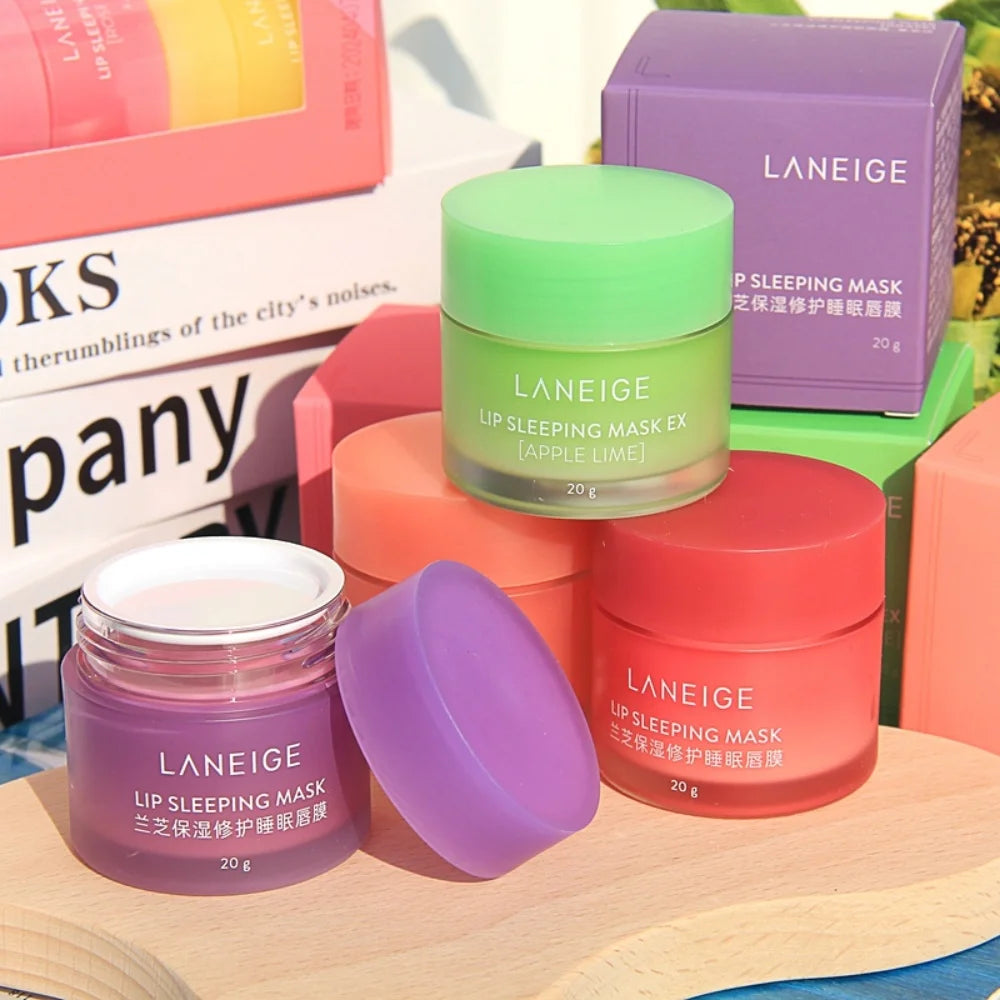 Laneige Lip Mask Jelly Sleep Lip Balm Night Repair Moisturising Treatment 4*8g Set Hydrating Light Nourishment Christmas Gifts