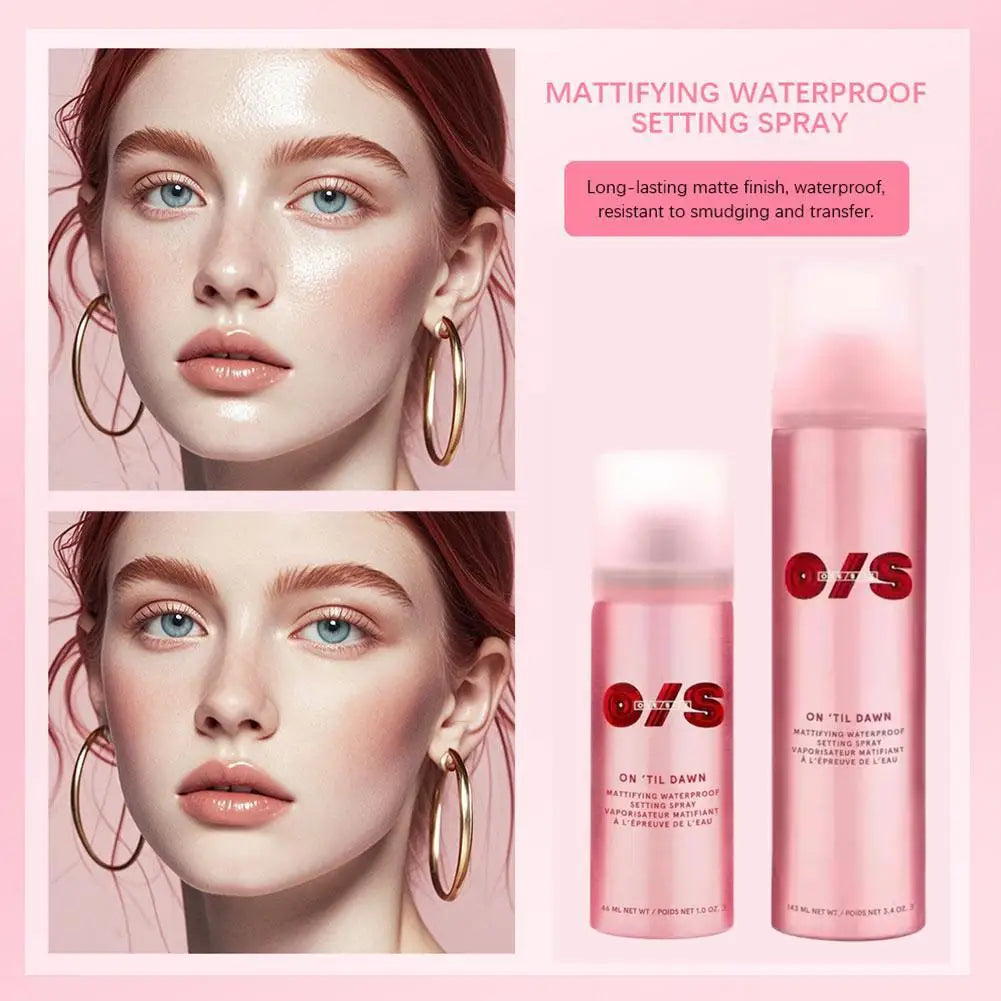 Matte Setting Spray Long-lasting Waterproof Matte Make Up Primer Spray Oil Control Refreshing Quick Fixer Face Beauty Cosmetics