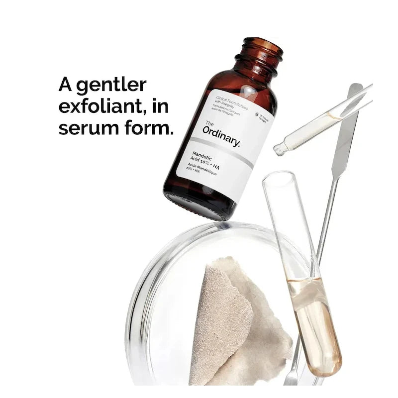 Mandelic Acid 10% + HA Regulate Oily Acne-prone Skin Gentle Facial Exfoliating Serum for Hydration Skincare Dullness Texture