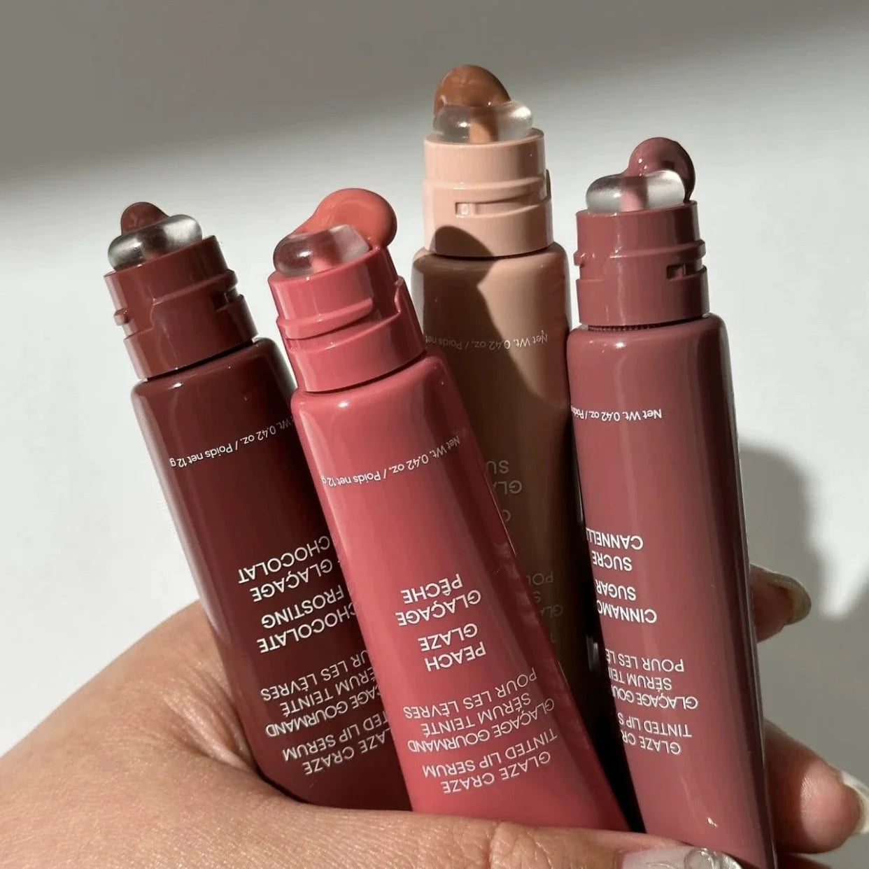 Donut Lip Balm Moisturizing Mirror Lip Gloss Lip Strawberry Raspberry Chocolate Glaze Smell Lipstick Transparent Lip Oil Makeup