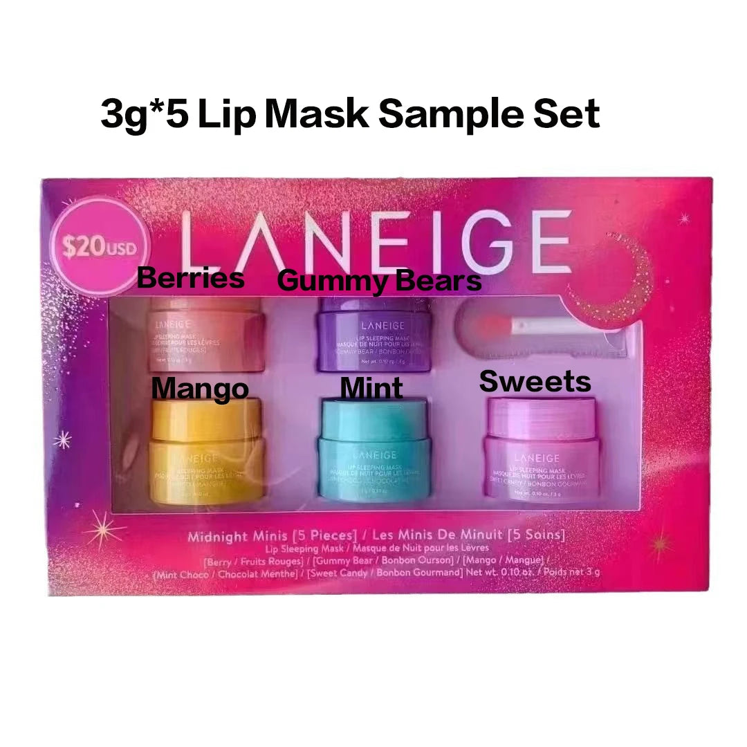 Laneige Lip Mask Jelly Sleep Lip Balm Night Repair Moisturising Treatment 4*8g Set Hydrating Light Nourishment Christmas Gifts